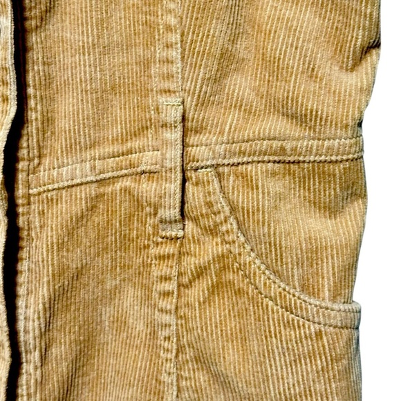 Levi’s Fiorella Corduroy Tan Button Down Front Mini Jumper Dress size XS - Picture 9 of 16